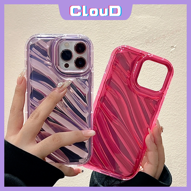 IPHONE Casing Ponsel Kartu Laser Mempesona Simple Mewah Kompatibel Untuk Iphone11 13 12 14 Pro MAX 7Plus XR X7 8 6 6S Plus XS MAX SE 2020motif Korgasi Stereo 3D Kreatif Soft Cover