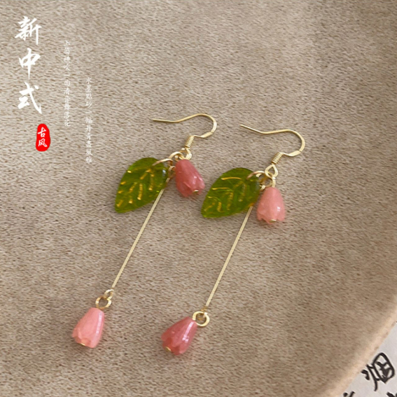 Anting Tulip Anting Panjang Anting Asimetris Perhiasan Fashion Wanita