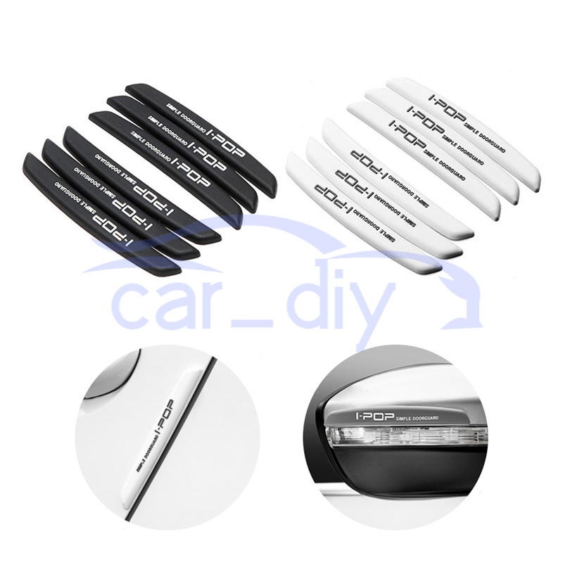 6pcs/lot Pintu Mobil Side Edge Handle Body Sticker Universal Anti-Tabrakan Strip Spion Penjaga Bumper Cover Anti Gores Elastis PVC Pelindung Aksesoris Mobil Dekorasi