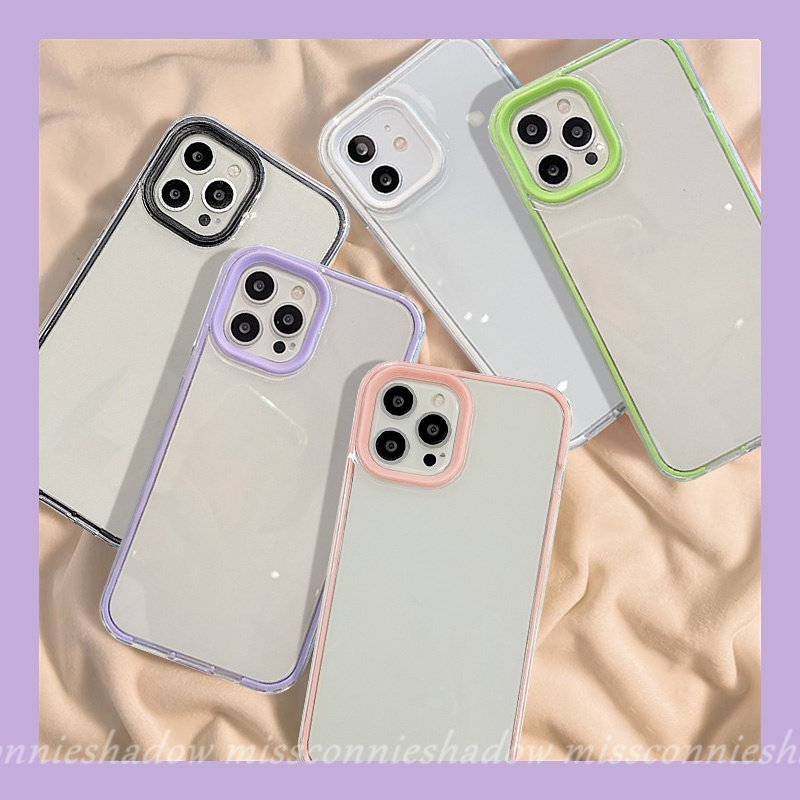 Macaron Case Untuk Samsung A14 A04s A13 A03 A20s A52 A72 A70 A21s A50s A11 A03s A12 A32 A73 A20s A23 A71 A22 A53 A31 A02s A52s A33 A50 A30s 3-in-1 Bumper Tahan Guncangan Bening Soft Cover