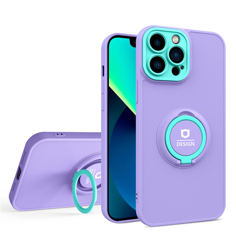 Armor Case Magnetic Ring Holder Phone Case Untuk 13 12 11 14 Pro Max14 7 8 plus X XS MAX XR 11PRO Warna Kontras Perlindungan Lensa Shockproof Cover