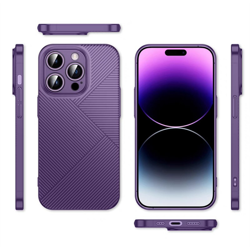 IPHONE Matte slim cooling case Untuk Iphone11 12 13 14 Pro Max14 plus 12 13 Pro max Bernapas Pendingin anti-shock cover 3D Garis