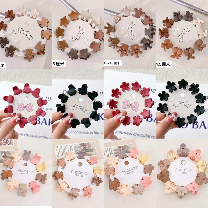 [10PCS/ 26style]jepit Rambut Kecil Warna-Warni Hair Clip Kid Hair Clip Pin Rambut Korea Jepit Rambut Anak Klip Bunga