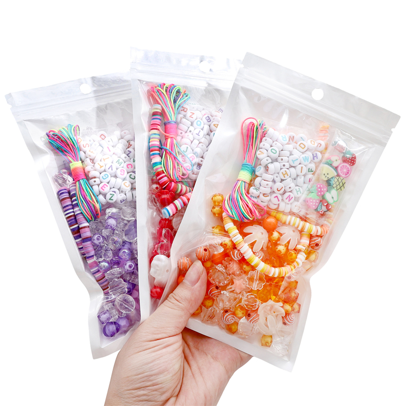 1set /Bag Beads Kit Baroque Beads Clay Beads Letter Beads Untuk DIY Rantai Kalung Gelang Gantungan Kunci Membuat Perhiasan Set Aksesoris