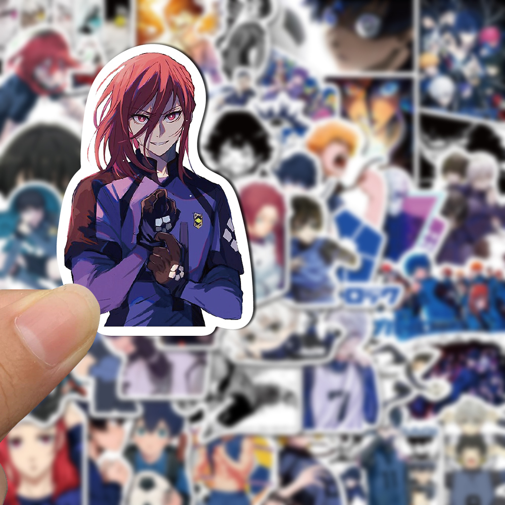 50 Pcs Biru Neraka Anime Kartun Stiker Indah Tangan Buku Besar Ponsel Komputer Cangkir Air Helm Tahan Air Stiker Stiker