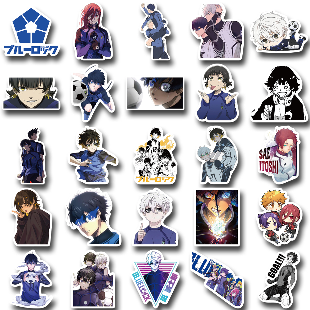 50 Pcs Biru Neraka Anime Kartun Stiker Indah Tangan Buku Besar Ponsel Komputer Cangkir Air Helm Tahan Air Stiker Stiker