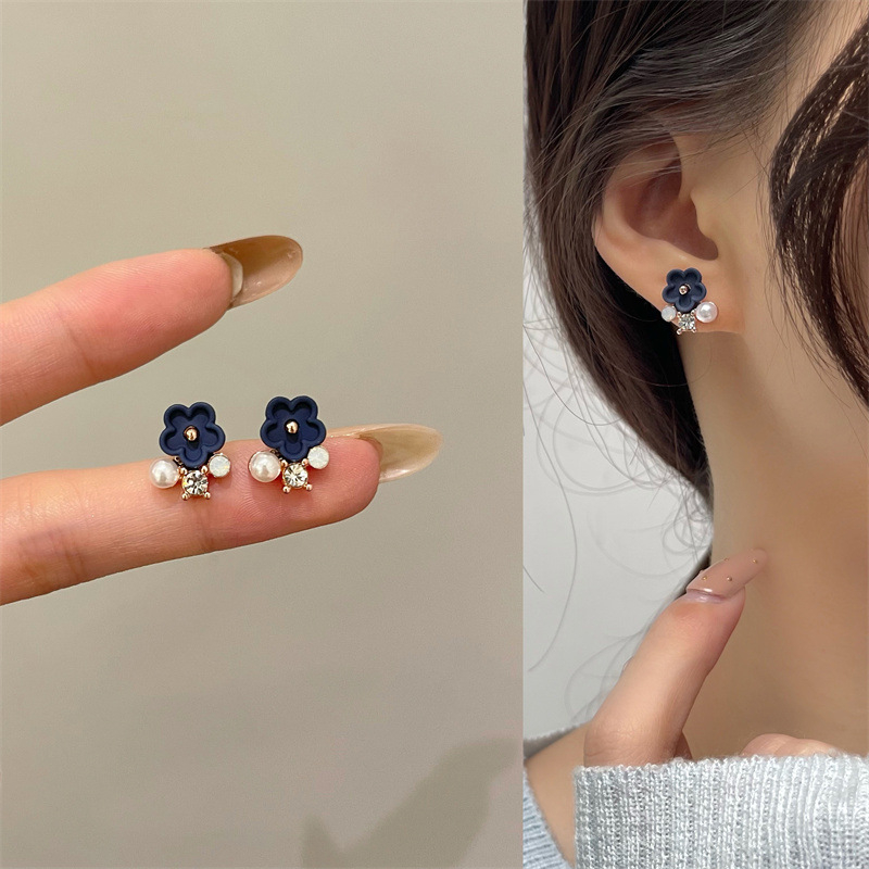 S925 Anting Berlian Persegi Geometris Retro, Versi Korea Modis Acara Penting Untuk Aksesoris Perhiasan Wanita