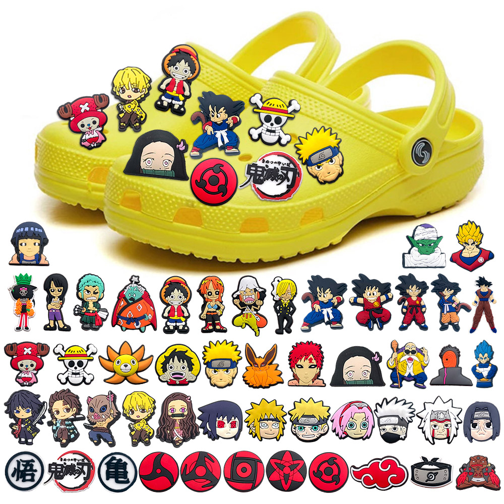 Hot Jibbitz 1 Pcs Jepang anime Crocs charms Kartun Pin Aksesoris Sepatu Menghias Sandal Sandal Gesper Anak Laki-Laki Hadiah