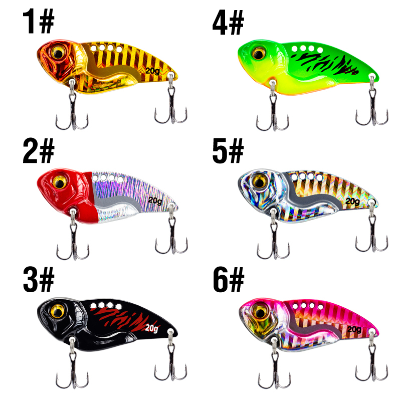 1pcs Umpan Pancing Bass 7g /10g /12g /15g /20g Warna-Warni VIB Umpan Metal Fishing Spoons Lures Tenggelam Jig Untuk Bass, Crappie, Trout Walleye