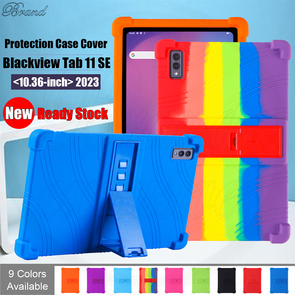Untuk Blackview Tab 11se Tablet 10.36 Inci 2023 Casing Fashion Kualitas Tinggi Stand Case Menebal Shockproof Pelindung Menebal Warna Lembut Silicon Cover