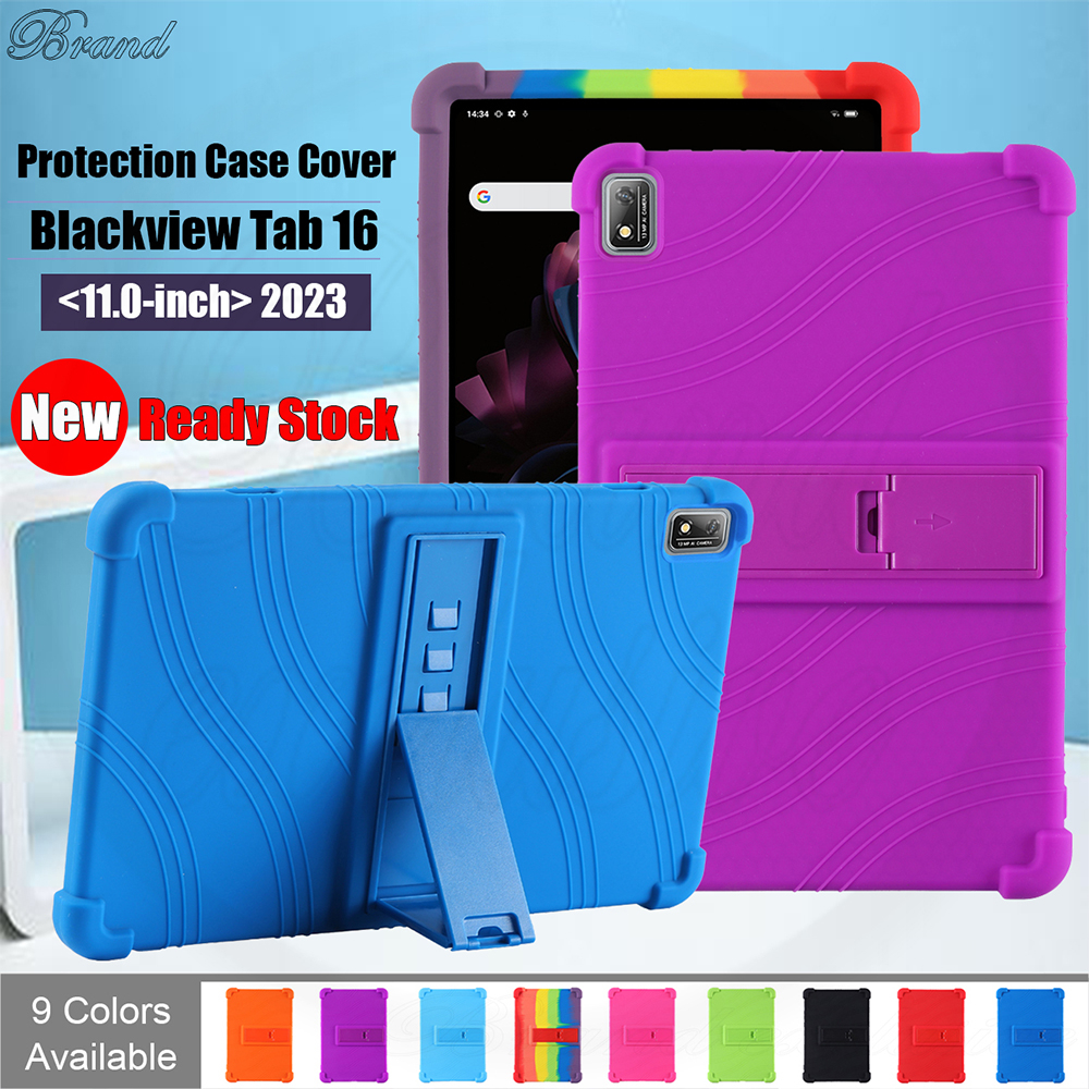 Untuk Blackview Tab16 Tablet 11.0 Inci 2023 Casing Fashion Kualitas Tinggi Stand Case Menebal Shockproof Pelindung Menebal Warna Lembut Silicon Cover