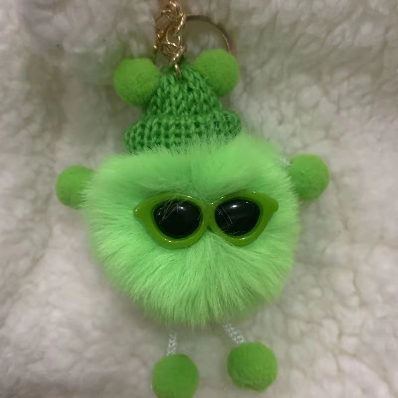 Gantungan Kunci Bulu Kelinci Rex Mini Gantungan Kunci Berbulu Pernak Pernik Pom Pom Keychain Trinket Pompon Gantungan Kunci