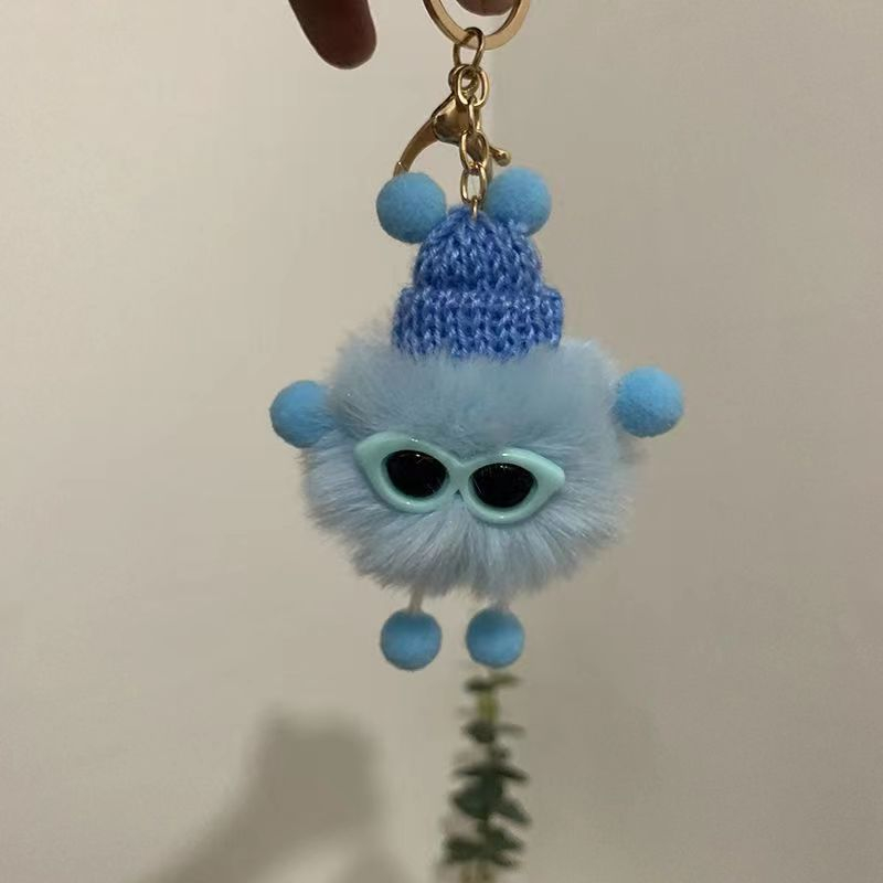 Gantungan Kunci Bulu Kelinci Rex Mini Gantungan Kunci Berbulu Pernak Pernik Pom Pom Keychain Trinket Pompon Gantungan Kunci