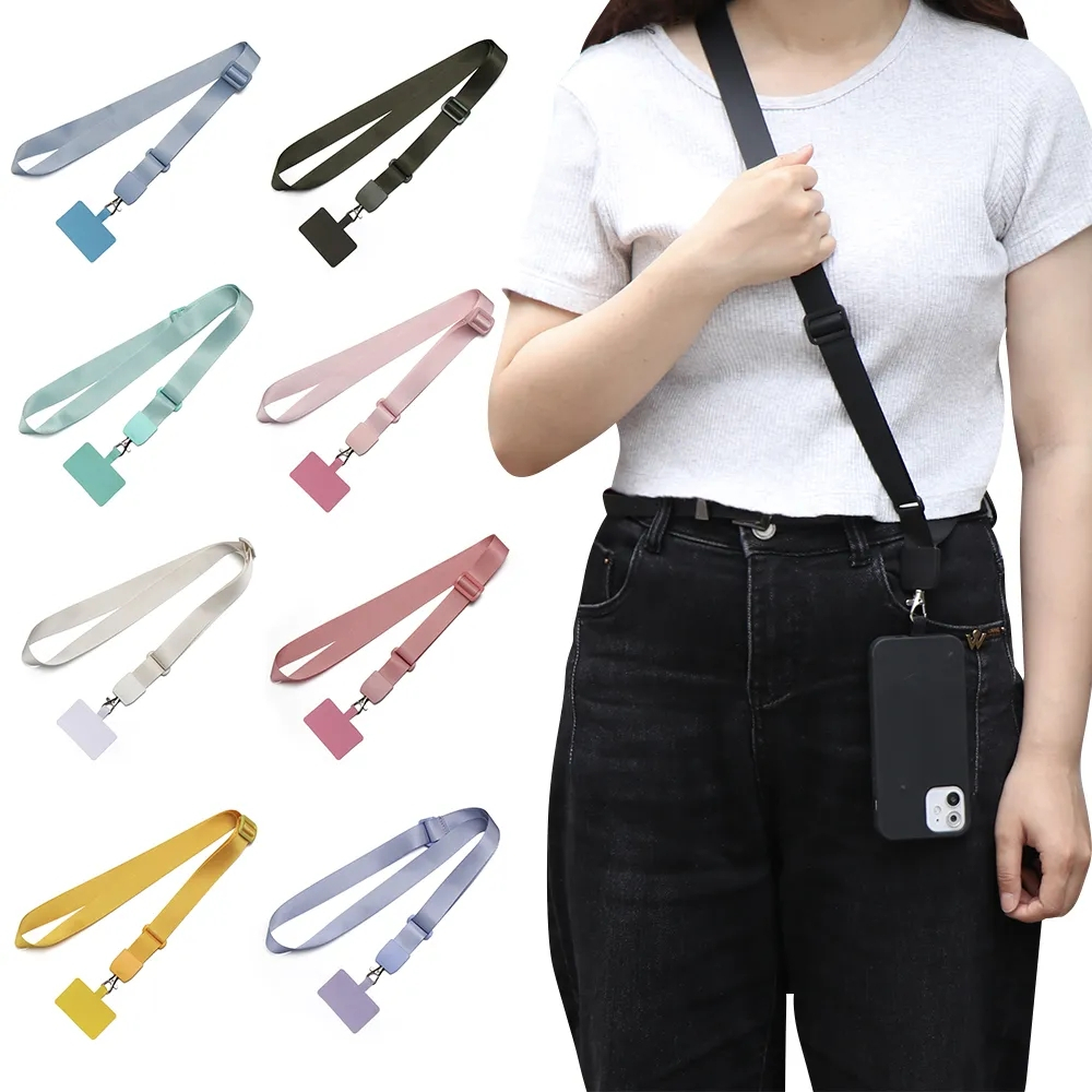 Baru Universal Telepon Lanyards Crossbody Patch Traveling Hiking Portabel Dilepas Leher Gantung Tali Strap Outdoor Smartphone