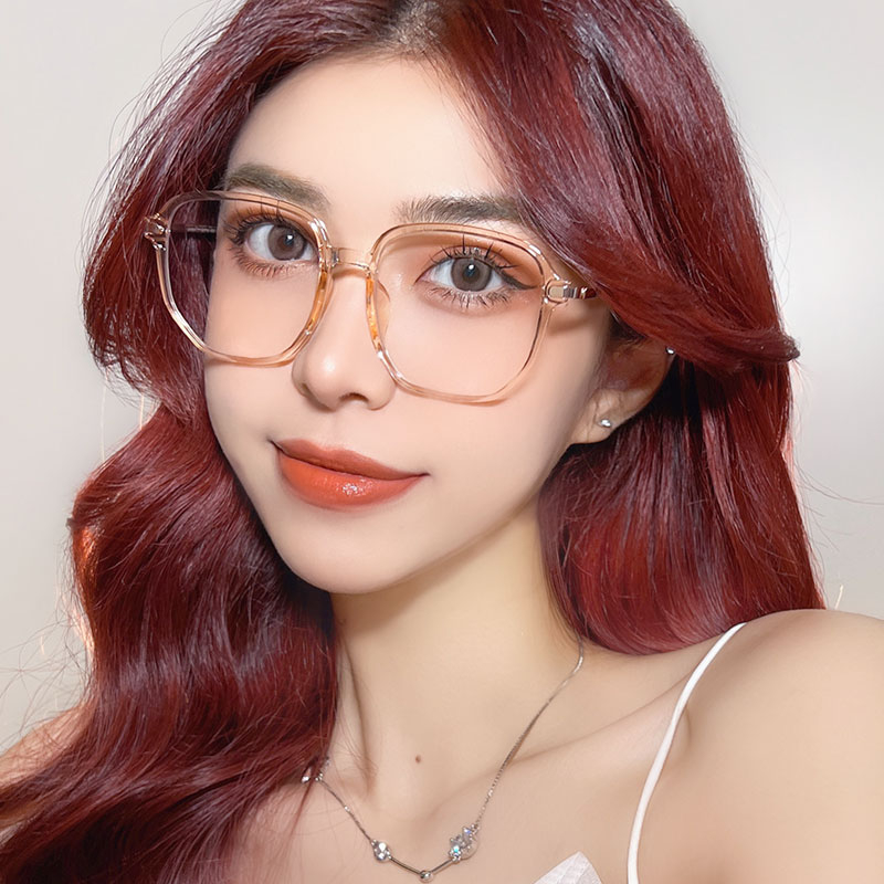 [antop]Fashionable Kacamata Anti Cahaya Biru Kacamata Berubah Warna Square Flat Light Glasses