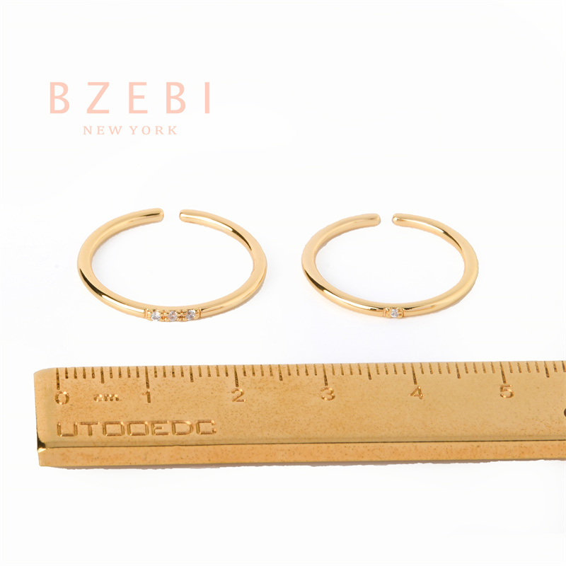 Bzebi Cincin Emas Berlian 18k, Cincin Terbuka Ajustable, Anti Karat, Gaya Korea, Aksesoris Fashion Wanita, Aksesoris Sehari-Hari, Perhiasan Premium, Hadiah Ulang Tahun Dengan Box 120r