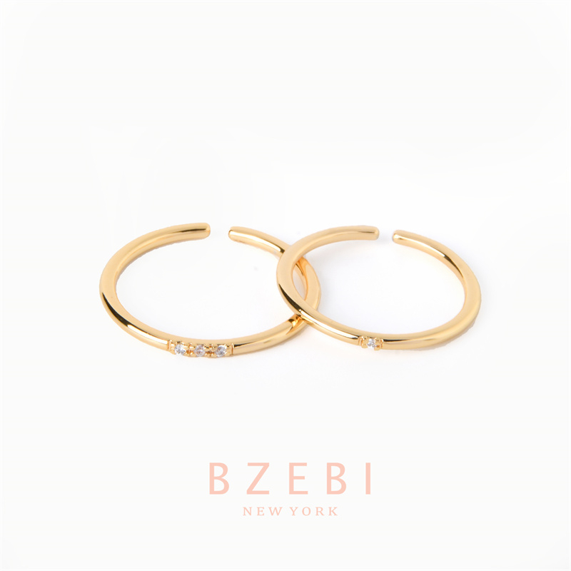 Bzebi Cincin Emas Berlian 18k, Cincin Terbuka Ajustable, Anti Karat, Gaya Korea, Aksesoris Fashion Wanita, Aksesoris Sehari-Hari, Perhiasan Premium, Hadiah Ulang Tahun Dengan Box 120r