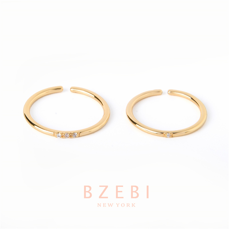 Bzebi Cincin Emas Berlian 18k, Cincin Terbuka Ajustable, Anti Karat, Gaya Korea, Aksesoris Fashion Wanita, Aksesoris Sehari-Hari, Perhiasan Premium, Hadiah Ulang Tahun Dengan Box 120r