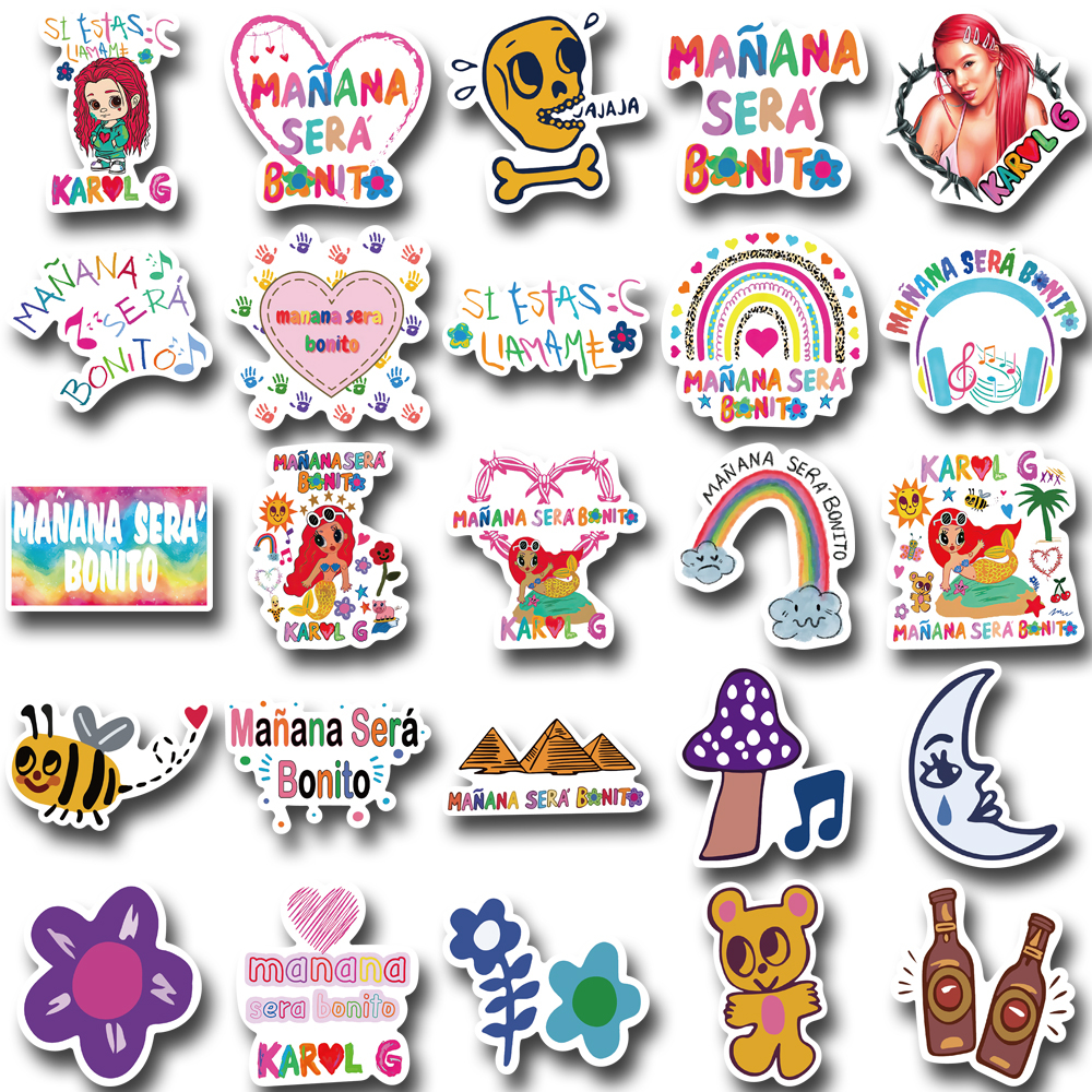 50 Pcs Manana Sera Bonito Indah Kartun Grafiti Stiker Laptop Ponsel Case Tahan Air Stiker Decal