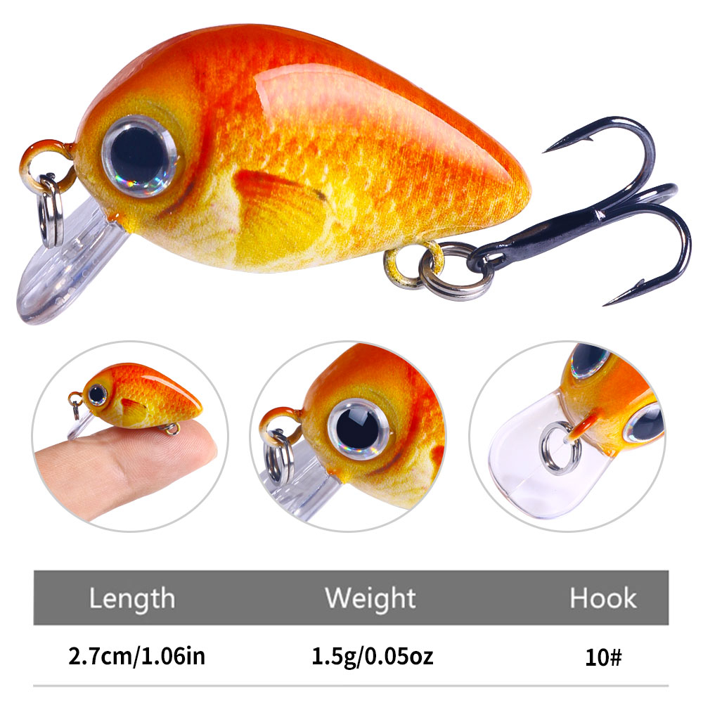 HENGJIA 5pcs mini crankbait umpan minnow pancing swimbait fishing lure ikan hook kail topwater with Fishing bOX