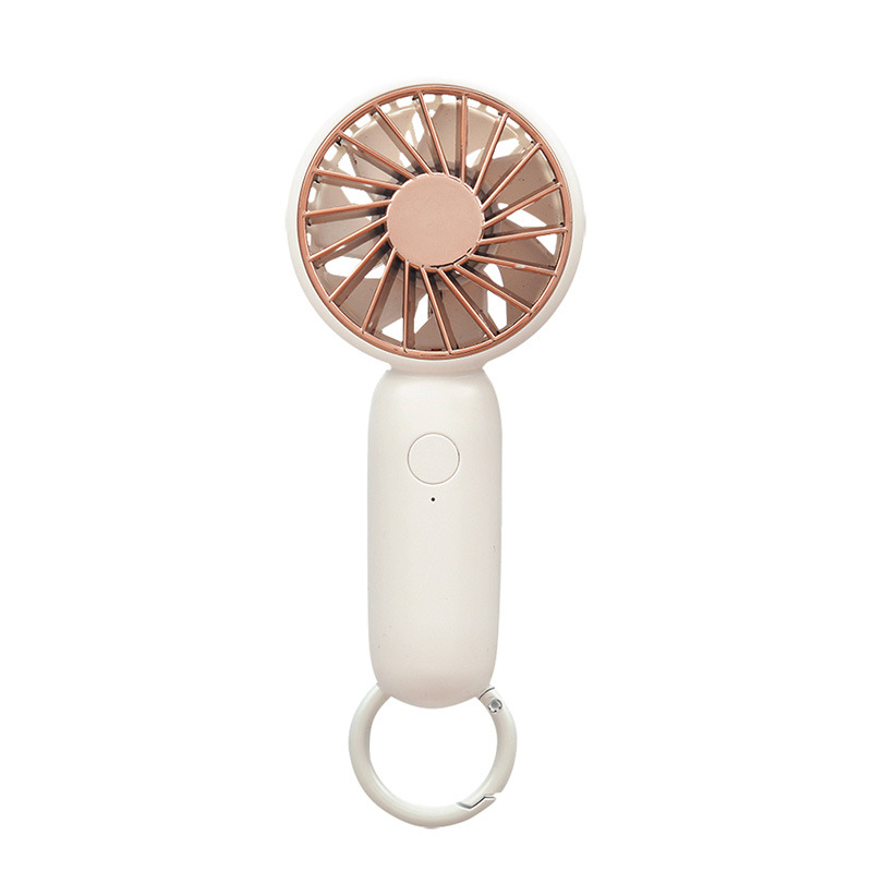 Tas Gantung Genggam Kipas Kecil Mini Portable Handy Fan Cute USB Charging Outdoor Korean INS Milky White Simple Elektrik Dengan Cincin Bisa Gantung Siswa Tas Sekolah