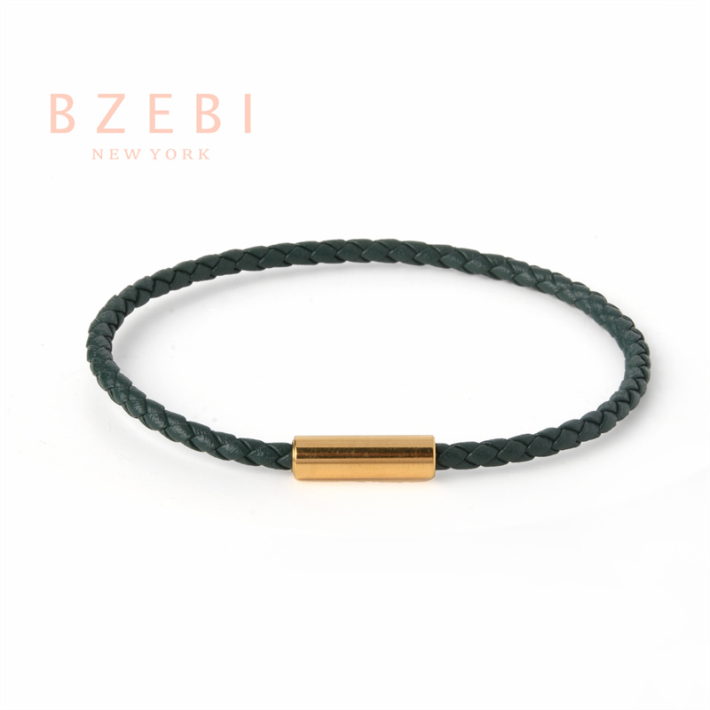 Bzebi Gelang Charm Titanium Steel Emas 18k Dengan Berlian, Anti Karat, Aksesoris Fashion Wanita, Perhiasan Gaya Korea, Hadiah Ulang Tahun Dengan Kotak Eksklusif 1258b