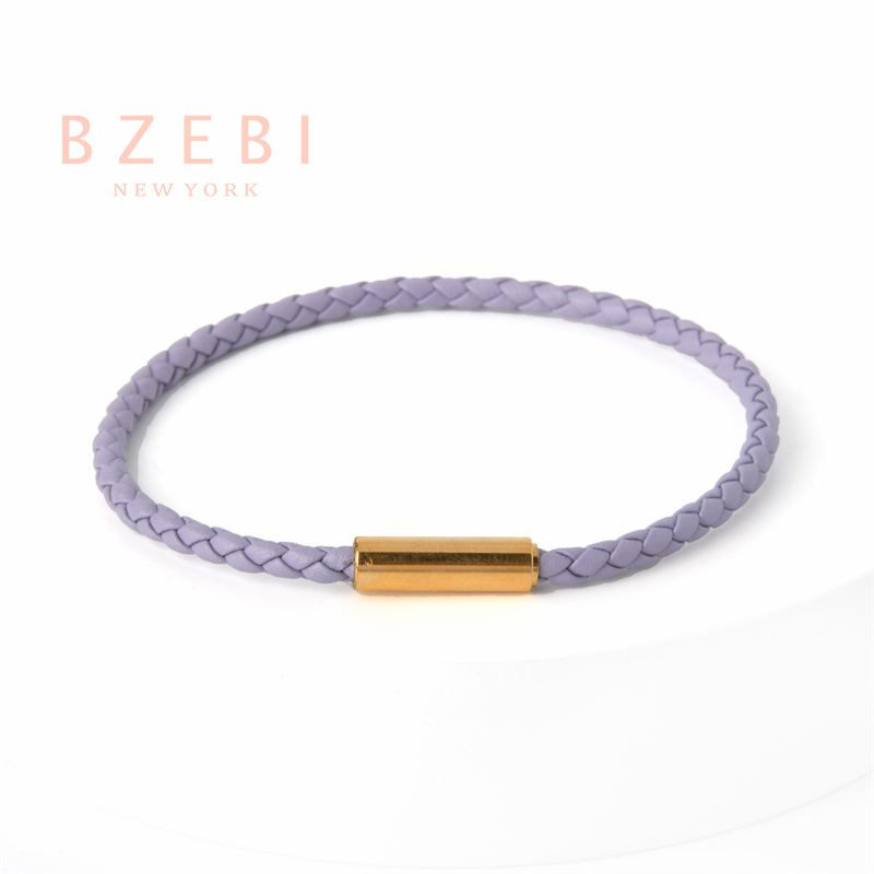 Bzebi Gelang Charm Titanium Steel Emas 18k Dengan Berlian, Anti Karat, Aksesoris Fashion Wanita, Perhiasan Gaya Korea, Hadiah Ulang Tahun Dengan Kotak Eksklusif 1258b