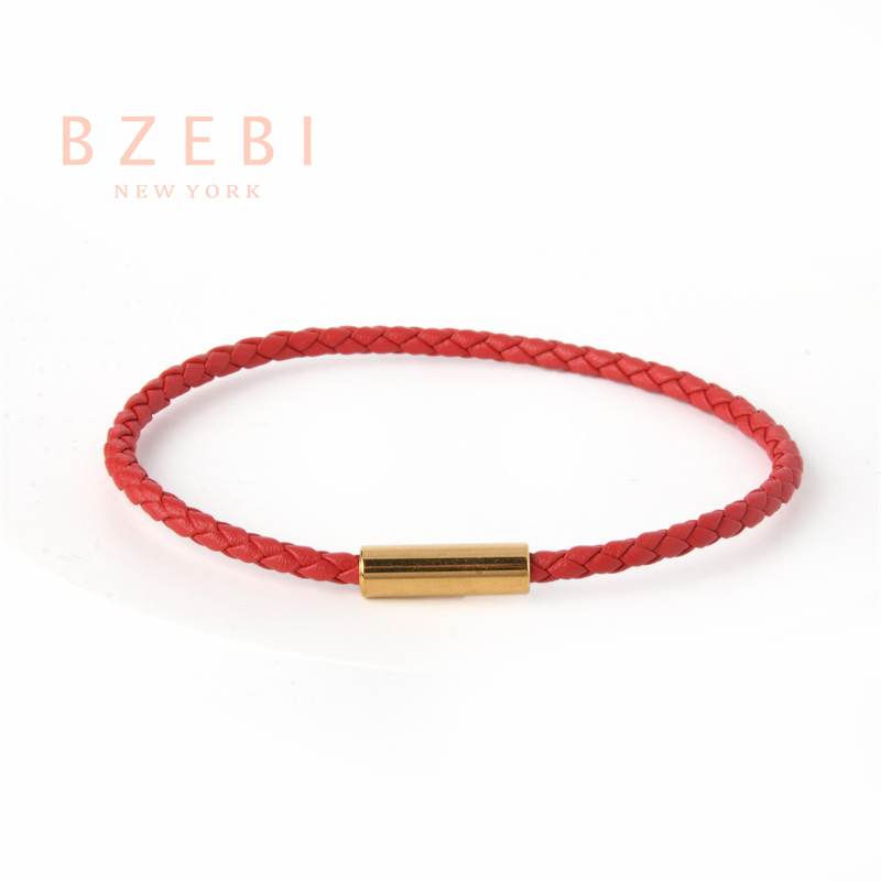 Bzebi Gelang Charm Titanium Steel Emas 18k Dengan Berlian, Anti Karat, Aksesoris Fashion Wanita, Perhiasan Gaya Korea, Hadiah Ulang Tahun Dengan Kotak Eksklusif 1258b