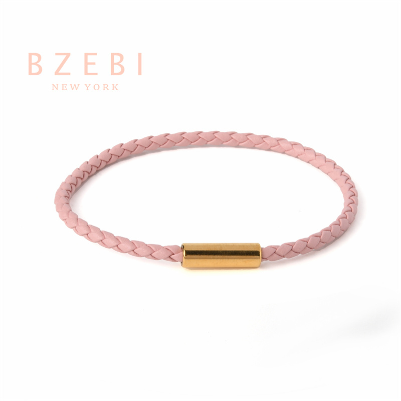 Bzebi Gelang Charm Titanium Steel Emas 18k Dengan Berlian, Anti Karat, Aksesoris Fashion Wanita, Perhiasan Gaya Korea, Hadiah Ulang Tahun Dengan Kotak Eksklusif 1258b