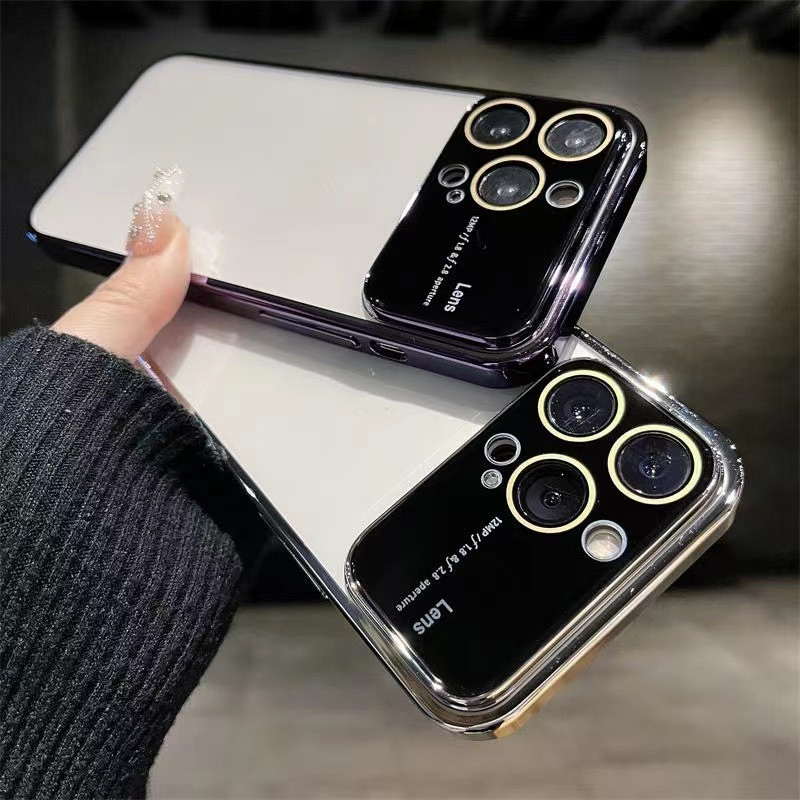 IPHONE Casing Lensa Proteksi Kamera Iphone14 Pro Max Transparan Mewah Iphone12 13 Pro Max14 Plus 11 Pro Max Cakupan Penuh shockproof soft case