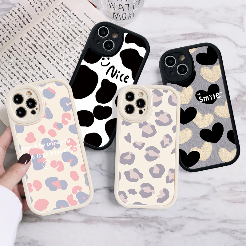 Case OPPO A17 A16 A15 A96 A76 A57 2022 A95 A55 A17K A1K A3S A94 A53 A16K A12 A16E A5S A54 A92 A9 A5 A15s A7 A36 A33 A31 A74 Casing Motif Leopard Biru Ungu