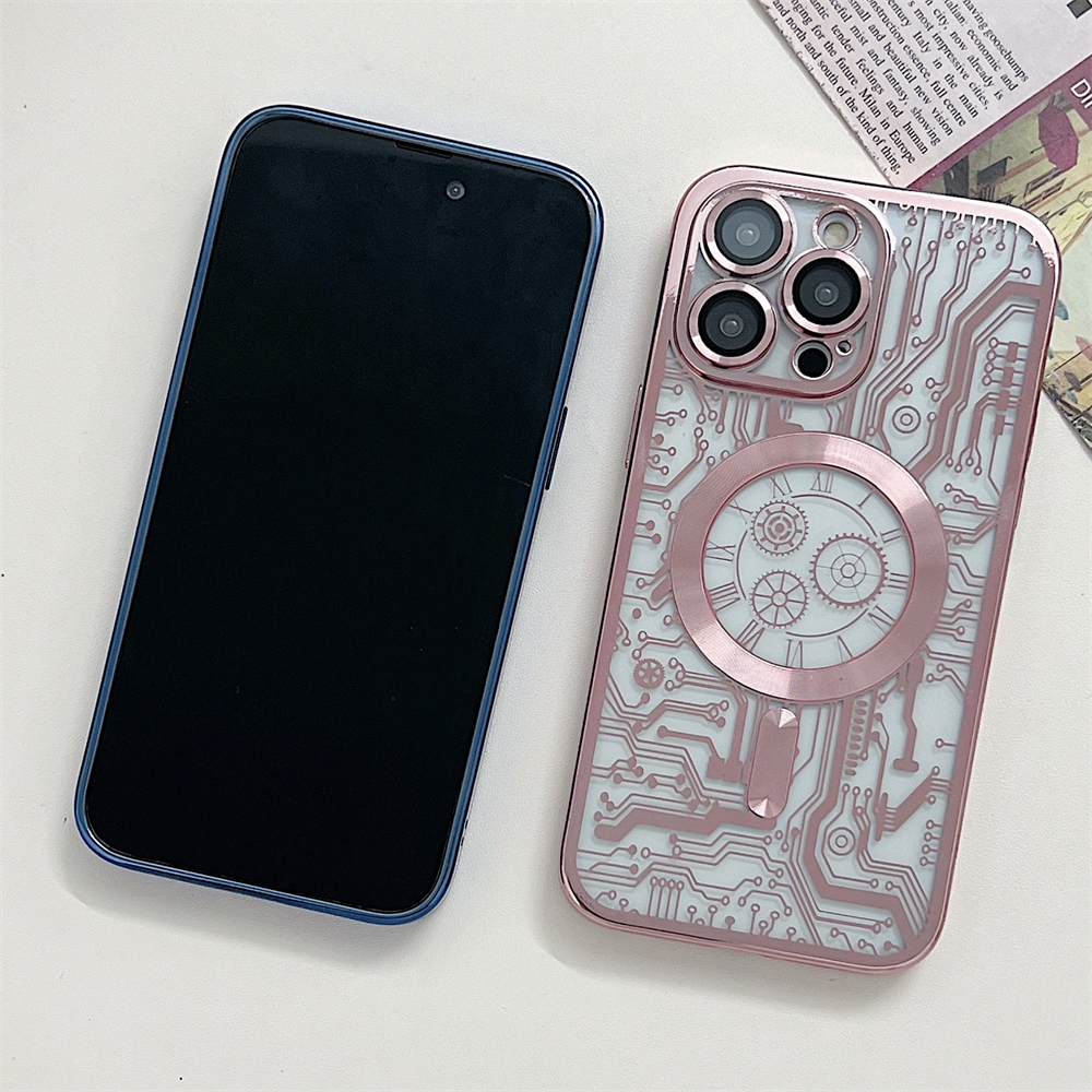 Casing Ponsel Magnetik Transparan Untuk iPhone 14 Pro Max13 11 12 Pro Max14 plus Dengan Perlindungan film Lensa