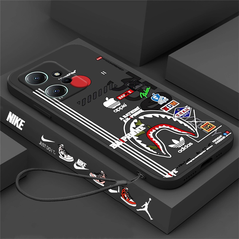 Casing Xiaomi Redmi Note12 Pro 4G 11 11S 11Pro 10 10Pro A1 A2 9A 9C 10A NOTE9S Fashion Populer Tren Eropa Soft Silicon Phoen Case Dengan Stand Lanyard