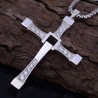 Fashion Vintage Flame Cross Pendant Kalung Untuk Wanita Pria Rantai Panjang Punk Goth Trendi Aksesoris Choker Gothic Perhiasan