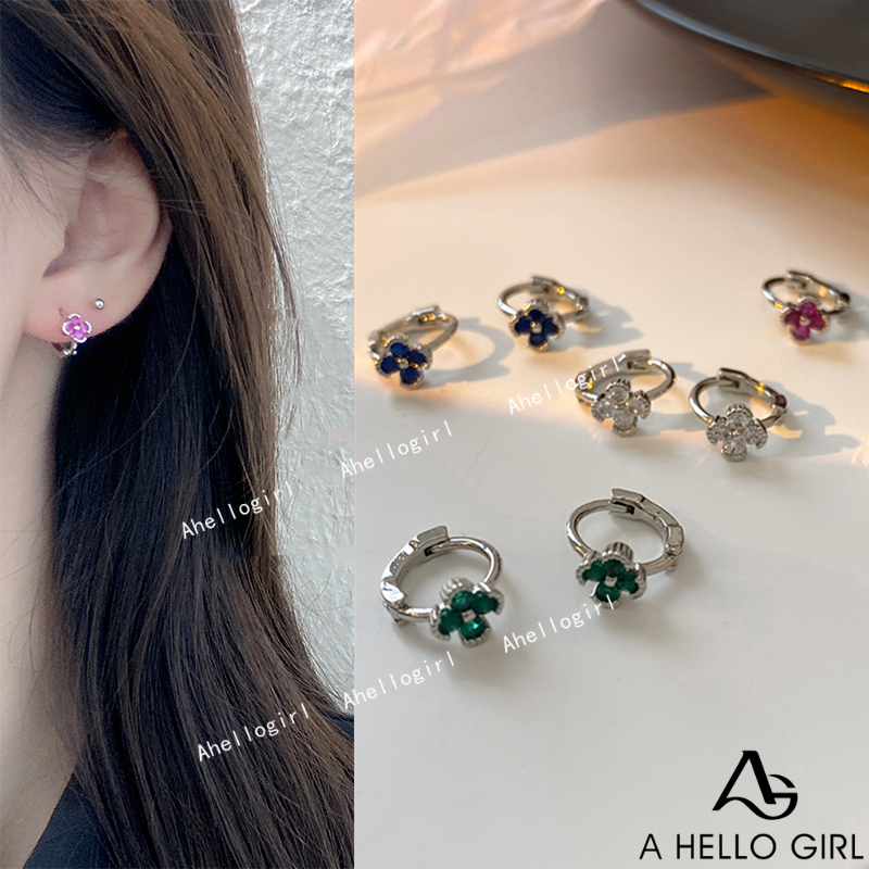 2023anting Hoop Bunga Zircon Warna Baru Korea Untuk Wanita HELLOGIRLJEWELRY