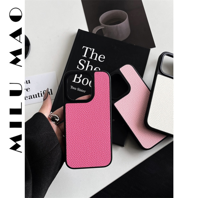 NEW!! Luxury Girl Pink Litchi Pattern Leather Soft Phone Case for iPhone 14 Pro MAX Case iPhone 13 12 11 Pro MAX Soft Silicone Case Shockproof Protection Back Cover iPhone 11 Case