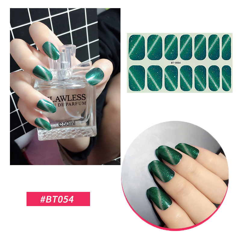 YW Stiker Kuku 3D Anti Air Motif Laser Warna Emas