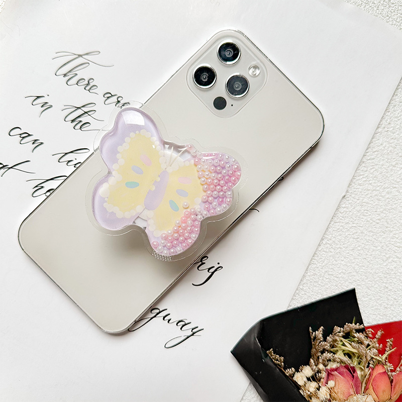 Bear Cherry Butterfly Phone Holder Ins Lucu Braket Telepon Stand Telepon