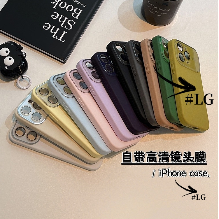 NEW!!【LG】 High quality liquid silicone lens protection PHONE CASE FOR IPHONE 14 13 12 PRO MAX Minimalist luxury IPHONE 14 PROMAX ins anti drop soft shell protective cover