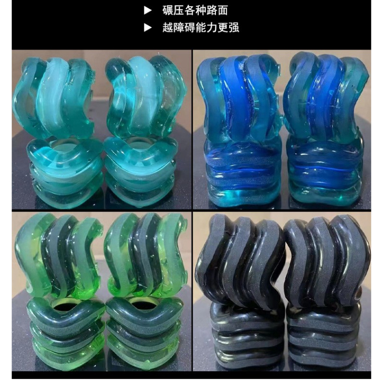 70 * 51mm 80A Curve Skateboard Brush Street PU Roda Elastis Tinggi Longboard Dance Board Papan Serba-Serbi Ikan Kecil Papan Ikan Besar Dimodifikasi Gelombang Roda Berbentuk Khusus Roda