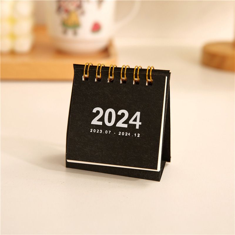 1pcs2024kalender Mini Desktop Dekorasi Meja Portable Note Calendar Ornament