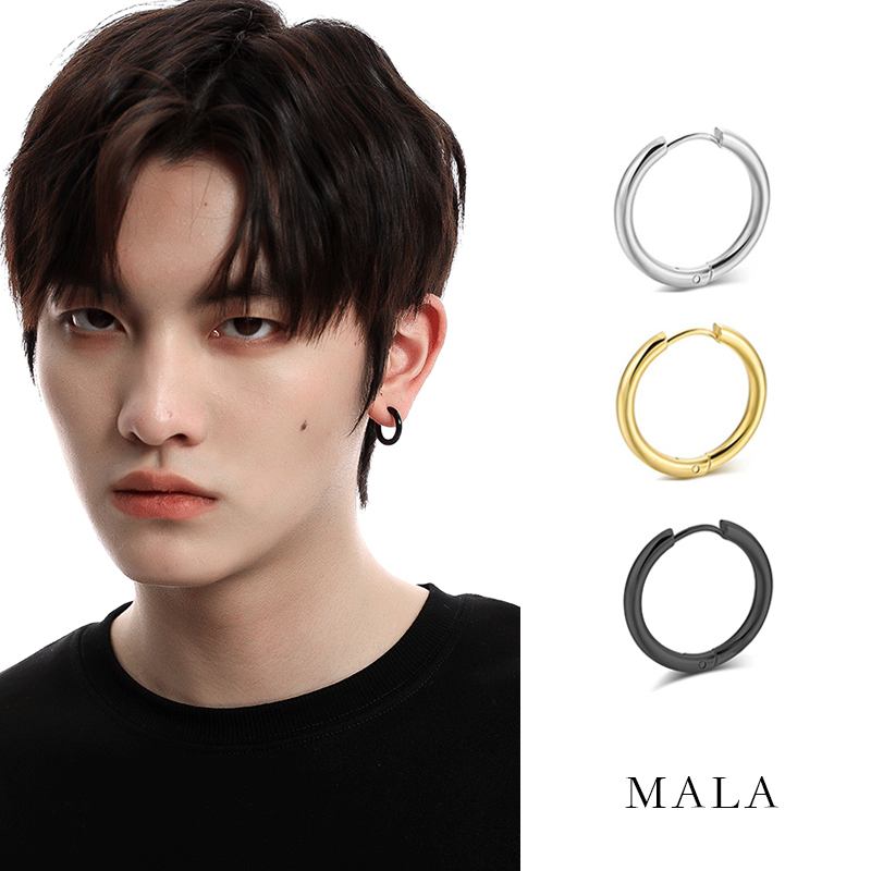 1 Pc Anting Bahan Baja Gaya Korea Untuk Unisex