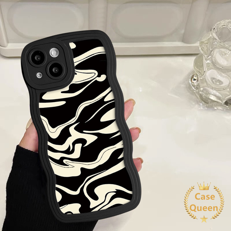 Ins Art Zebra Pattern Silicone Back Case Oppo A17 A57 A17K A77 A15 A11K A95 A96 A77s A16K A33 A35 A15s A7 A5s A16 A36 A74 A3s A5 A53 A9 A12 A16s A32 A54 A76 A11 Leopard Soft Cover