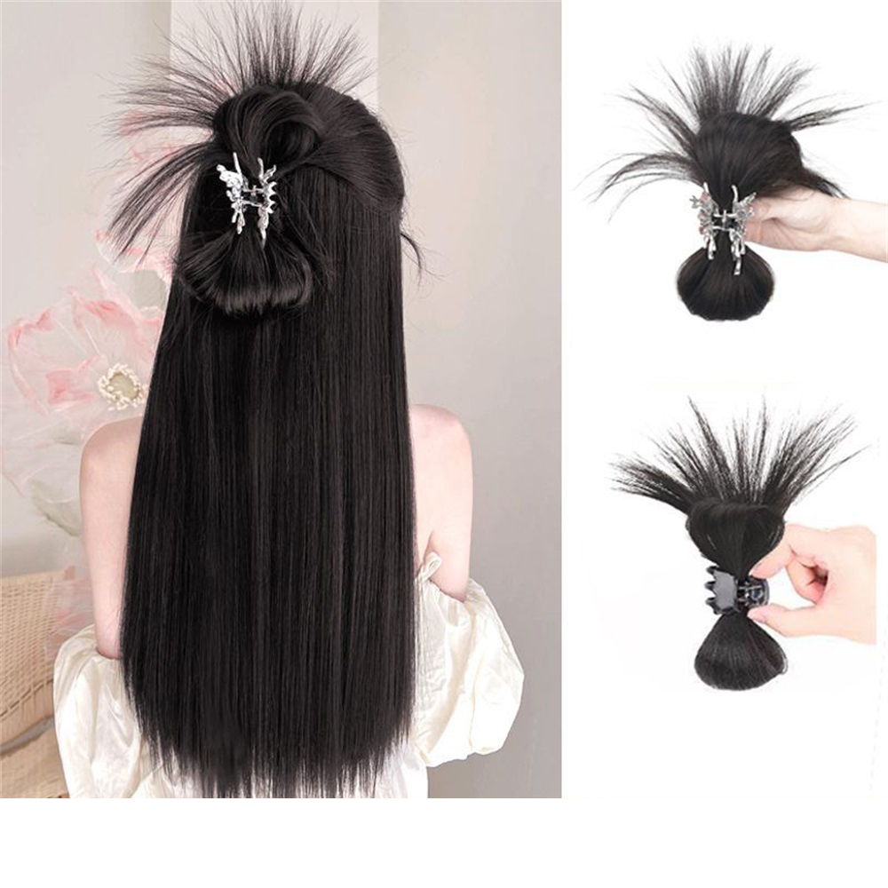 1pcs Wig Klip Rambut Kupu-Kupu Ponytail Gaya Malas Cewek Keren Untuk Aksesoris Rambut Wanita 15cm