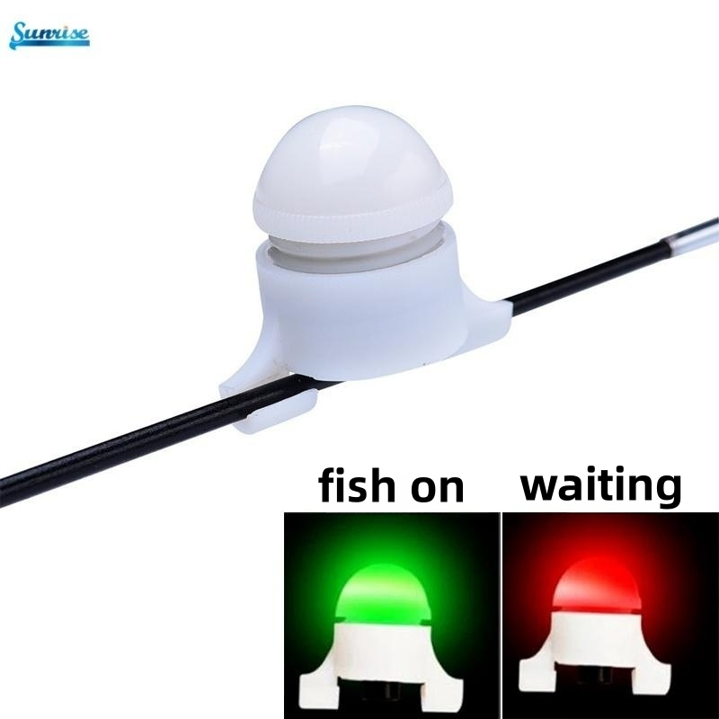 1pc Alarm Gigitan Ikan Dengan Lampu Led Dua Warna Untuk Memancing Malam Hari