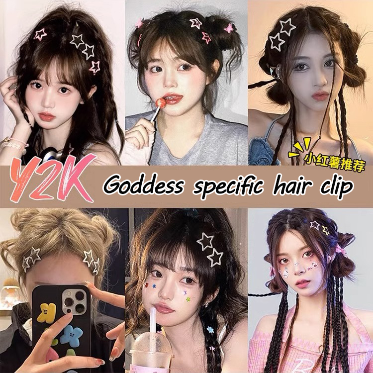 12pcs/set Bentuk Bintang Permen Warna Korea Manis Jepit Rambut Untuk Gadis Lucu Buah Bb Jepit Rambut Barrettes Hiasan Kepala Aksesoris Rambut Fashion Anak