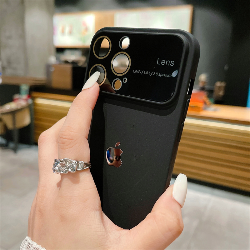 IPHONE Casing Handphone Silikon Jendela Besar Iphone15 Eksterior Iphone14 13 12 11 Pro Max14 Plus X XS Xr7 8 Plus SE2020 Shockproof Case Cover