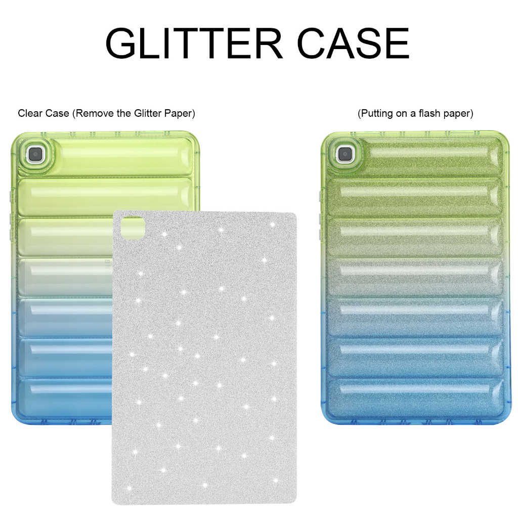 Untuk iPad Mini6 (2021) 8.3&quot; A2568 iPad mini 5 4 7.9&quot; Tablet Penutup Pelindung Fashion Turun Baju Warna Gradasi Bening BlingBling Glitter Case