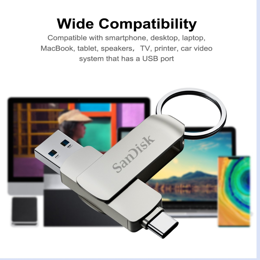 512gb Flashdisk OTG 3in1 Baru Original Tipe-c USB dual Flashdisk OTG USB Flash Drive Flashdisk Micro USB Andriod high speed