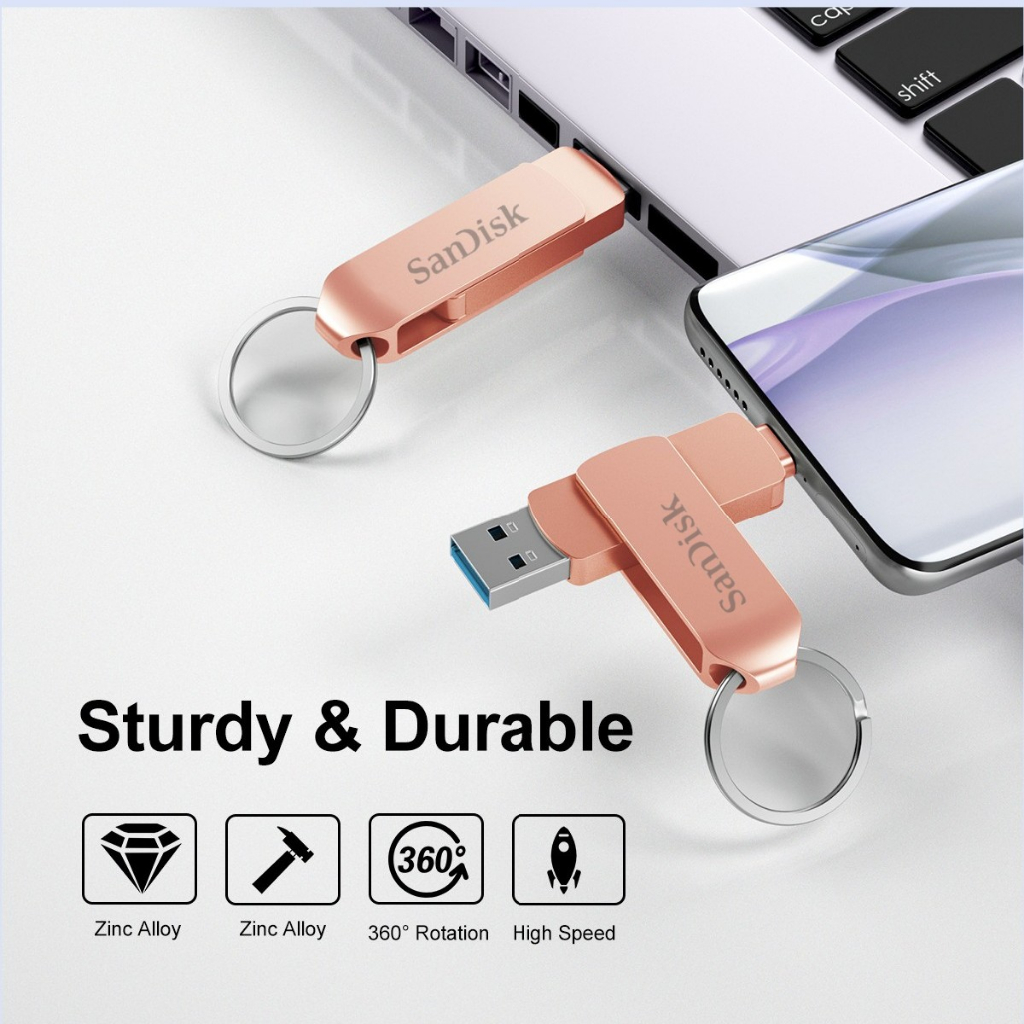 512gb Flashdisk OTG 3in1 Baru Original Tipe-c USB dual Flashdisk OTG USB Flash Drive Flashdisk Micro USB Andriod high speed